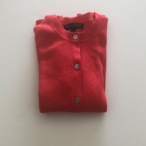 Merino wool fitted cardigan Banana Republic Coral S